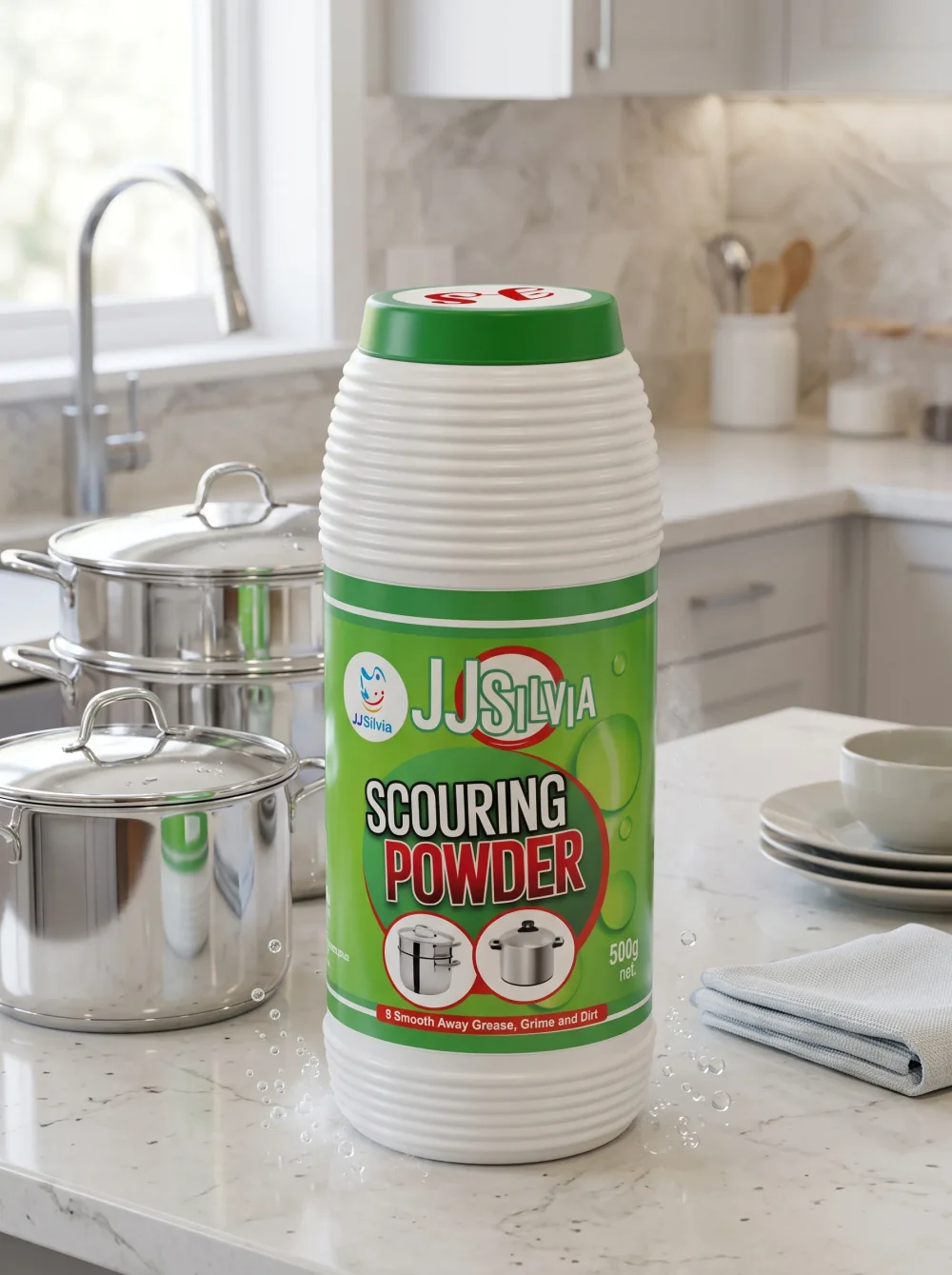 JJ SILVIA SCOURING POWDER (500G)